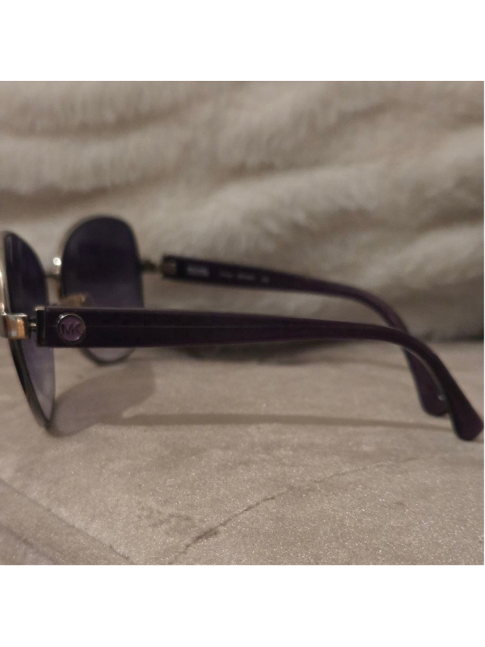 Women's Michael Kors Purple Silver Aviator Sunglasses One Size - Picture 6 of 12